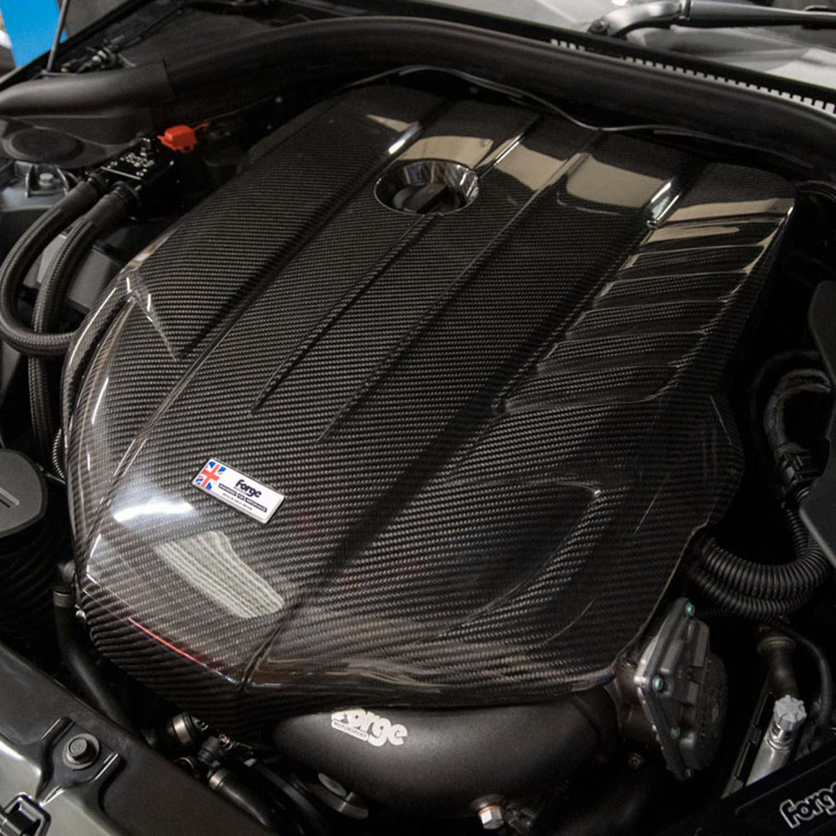 Forge Toyota Supra Engine Cover In Carbon Fibre (A90)-R44 Performance