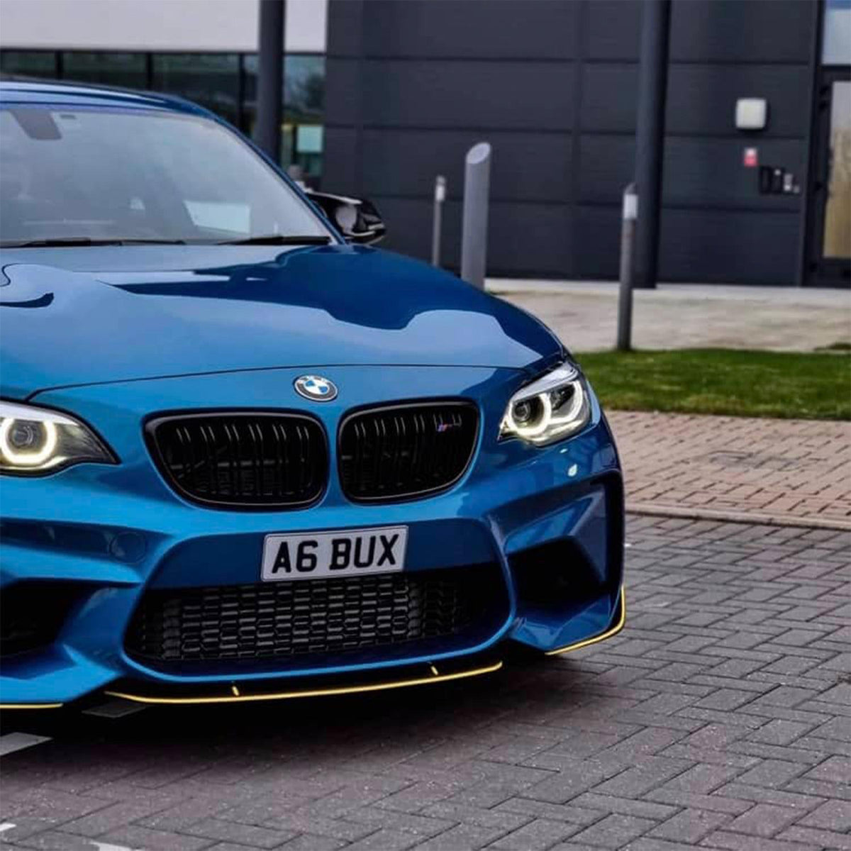 MHC BMW M2 Central Front Splitter In Gloss Carbon Fibre (F87)-R44 Performance