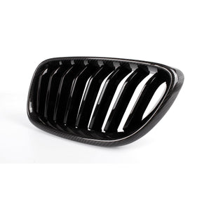 MHC BMW M2/2 Series Single Slat Front Grilles In Gloss Carbon Fibre (F87/F22/F23)-R44 Performance