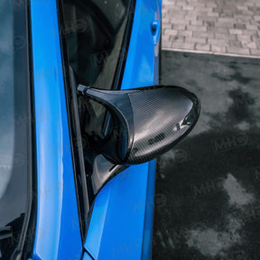 MHC+ BMW M3 Mirror Covers In Gloss Pre-Preg Carbon Fibre (E92/E93)-R44 Performance