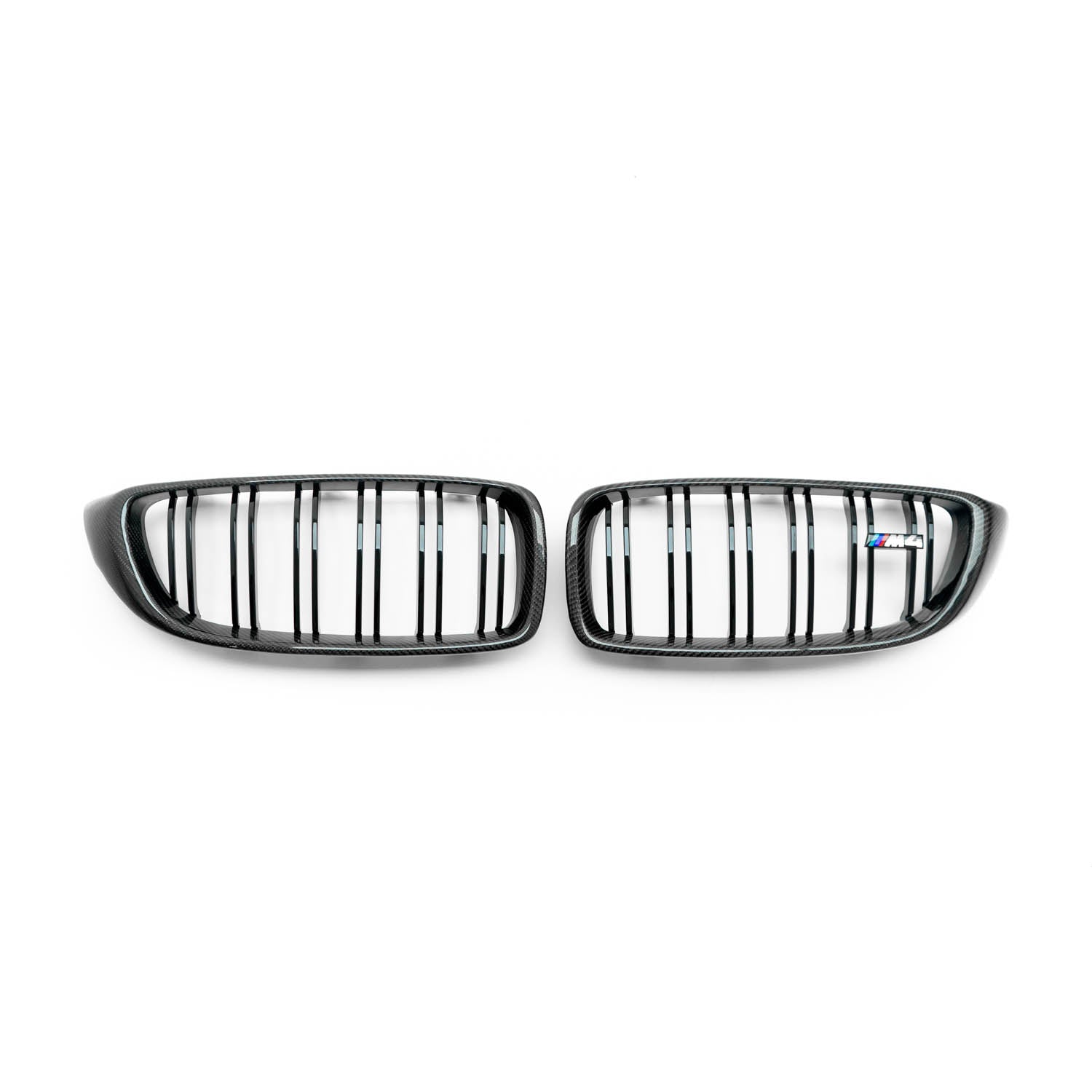 MHC BMW M3/M4 Double Slat Front Grille In Gloss Carbon Fibre (F80/F82)-R44 Performance