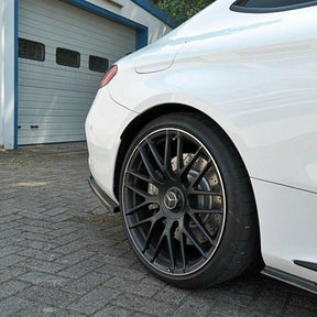 Maxton Design Rear Side Splitters for Mercedes C 205 63 AMG Coupe (2016-2018) in Gloss Black-R44 Performance