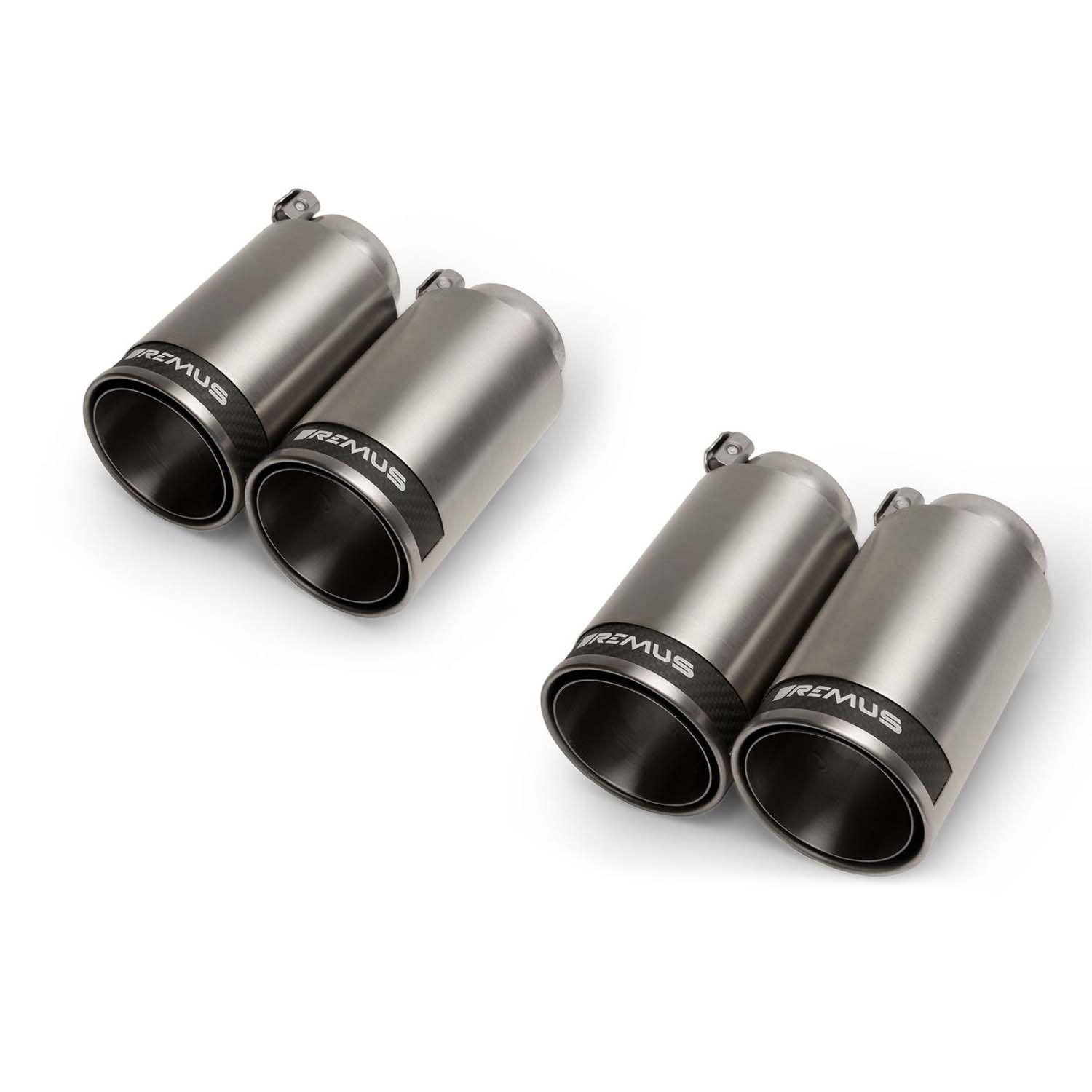 Remus 0046 98CR Exhaust Tips With Carbon Fibre Insert Set of 4