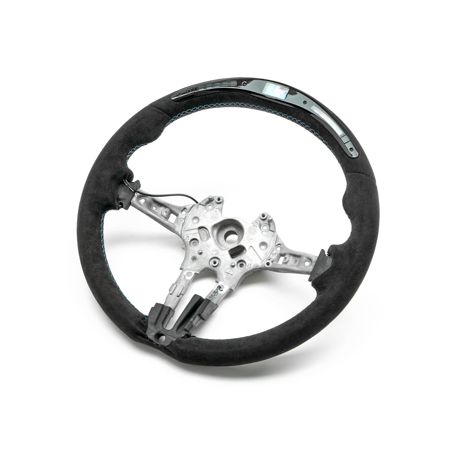 SHFT BMW F Series Round Steering Wheel In Full Alcantara With LED Race Display-R44 Performance