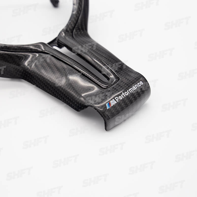 SHFT BMW M Car Steering Wheel Trim Insert In Double Gloss Carbon Fibre (F80/F82/F87/F20/F12/F15/F16)-R44 Performance