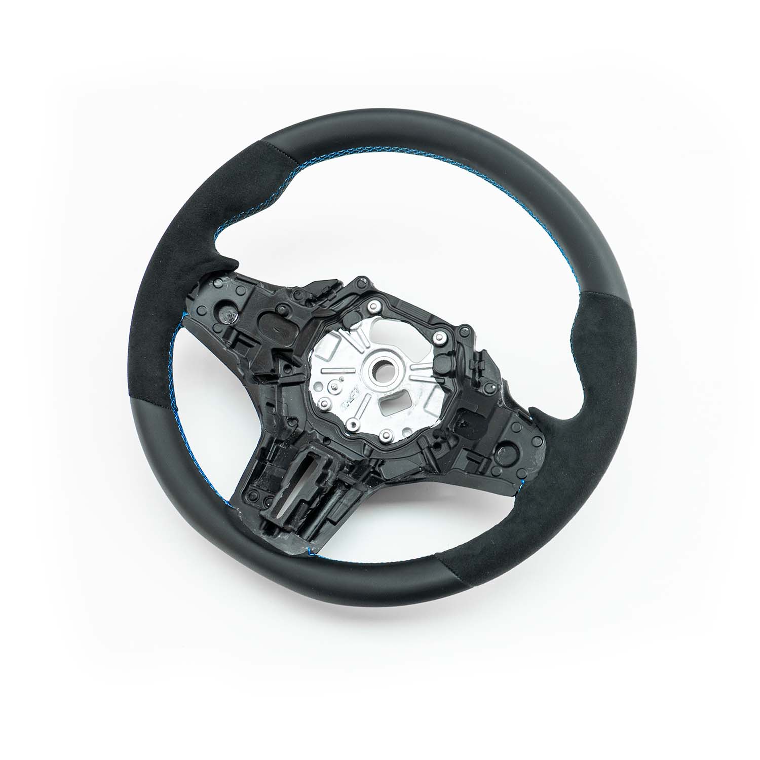 SHFT BMW M3/M4 Round Steering Wheel In Alcantara & Leather (G80/G82/G83)-R44 Performance